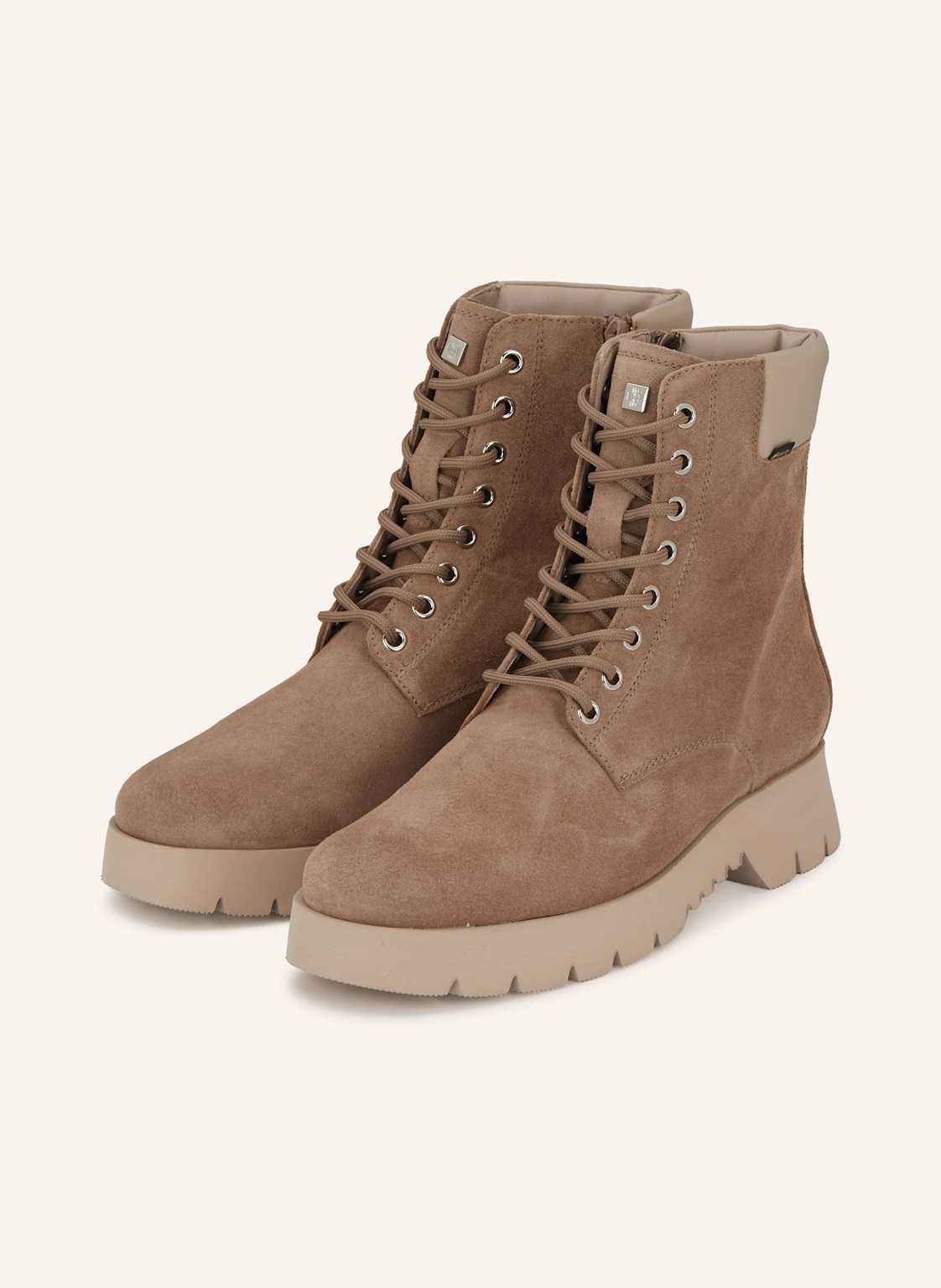 Högl Botki Sznurowane beige