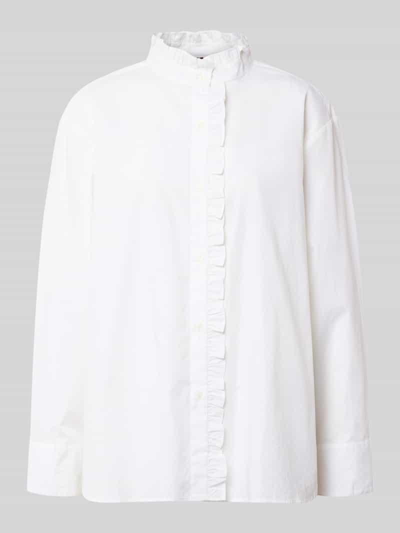 Bluzka koszulowa o kroju relaxed fit z czystej bawełny