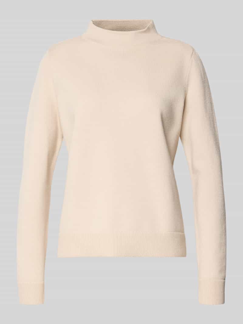 Sweter z dzianiny z mieszanki wiskozy ze wzorem ze stójką