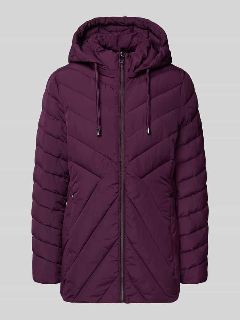 Kurtka pikowana z kieszeniami zapinanymi na zamek błyskawiczny