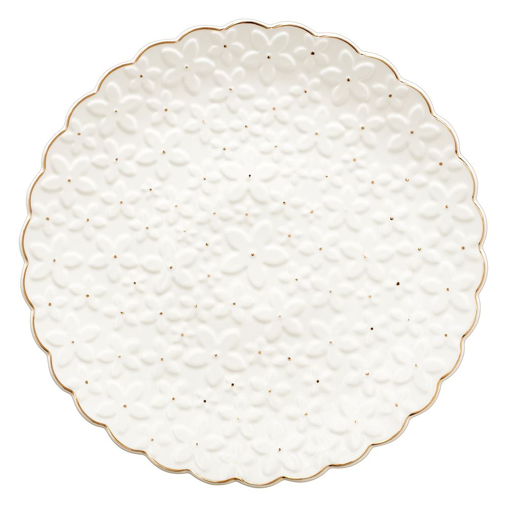 Talerz do ciasta porcelanowy 33 cm FIORELLA