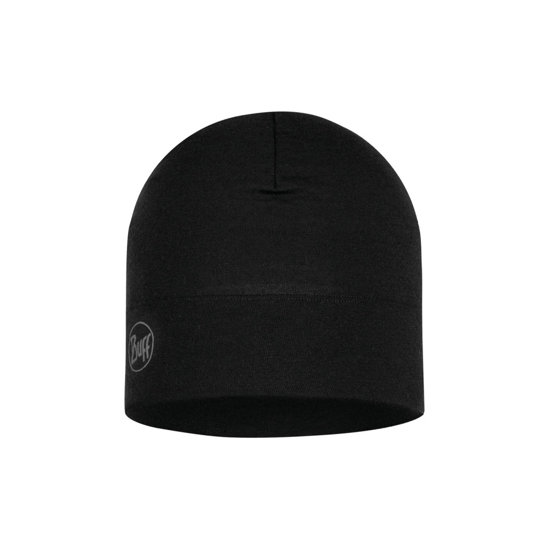 Czapka z wełny merino Buff Merino Midweight Beanie - solid black (czarny)