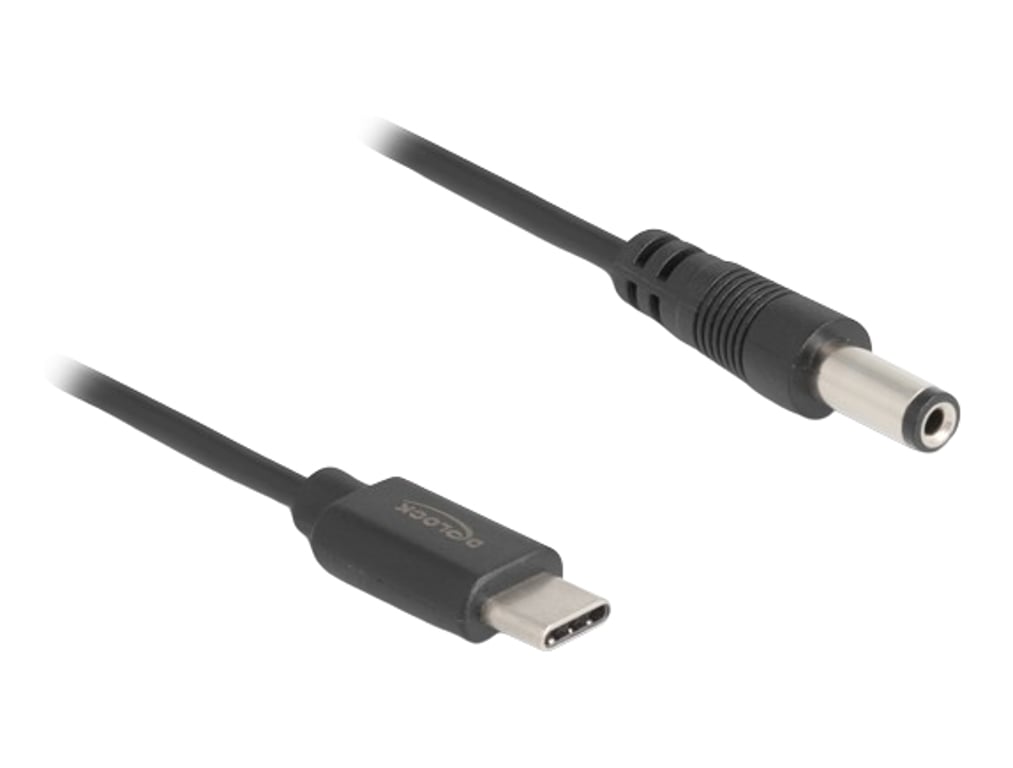 DeLOCK Kabel zasilający USB Type-C do wtyku DC 5,5 x 2,1 mm, męski, 1 m 85397
