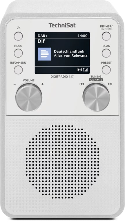 TechniSat DigitRadio 317 Przenośny Analogowe i cyfrowe Biały