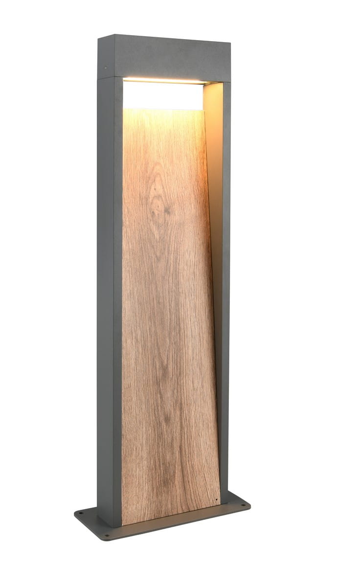 SALMON 546960135 lampa ogrodowa 60cm antracyt z imitacją drewna LED 11W IP44