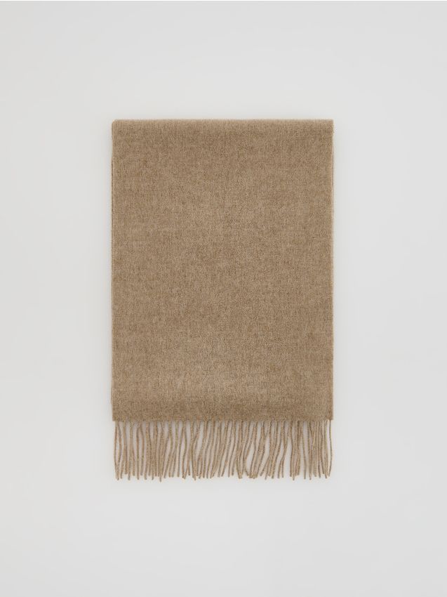 Reserved - Wełniany szalik - beżowy