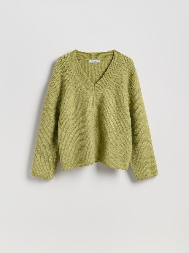 Reserved - Sweter oversize - zielony