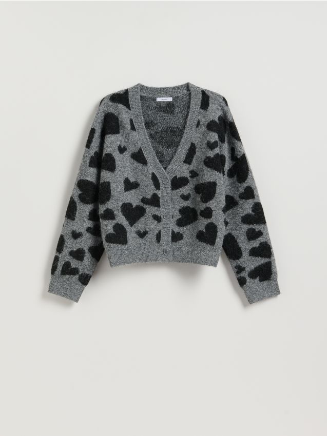 Reserved - Kardigan w serca - wielobarwny