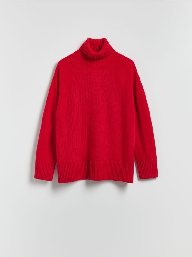 Reserved - Golf z wełną - czerwony