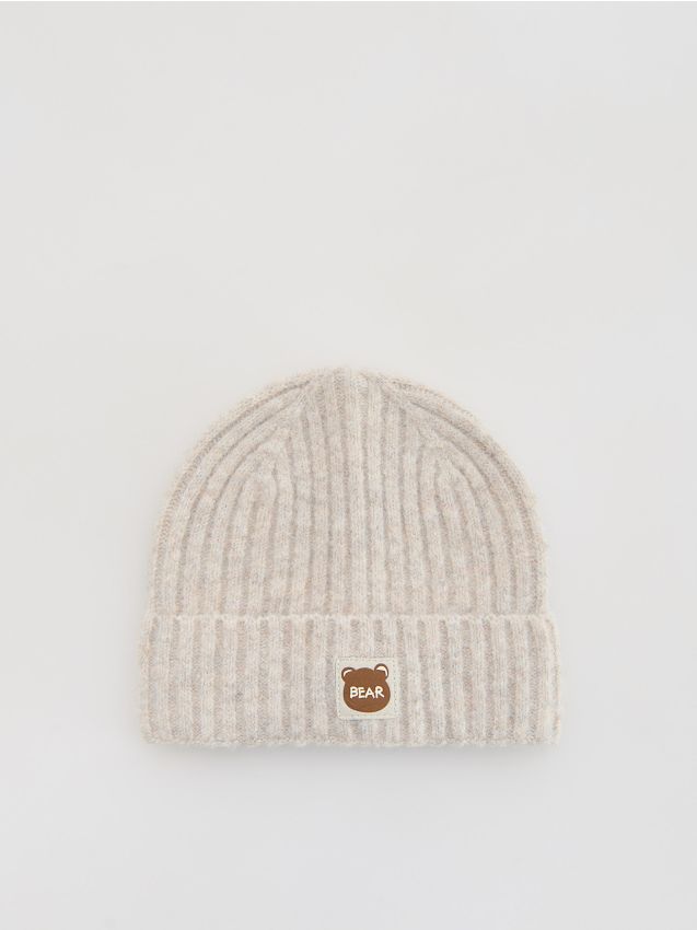 Reserved - Czapka z domieszką wełny - beżowy