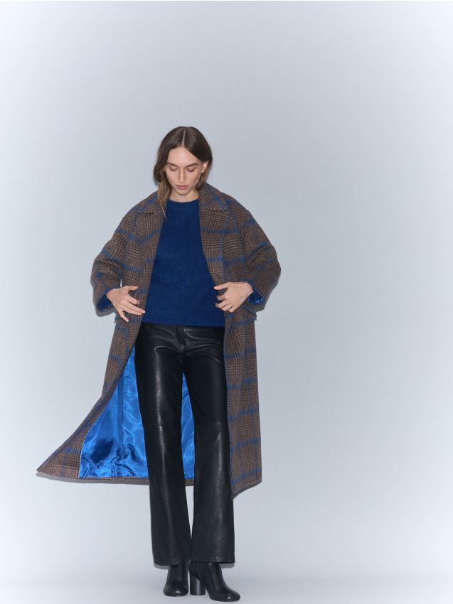 Reserved - Płaszcz z wełną Manteco - wielobarwny