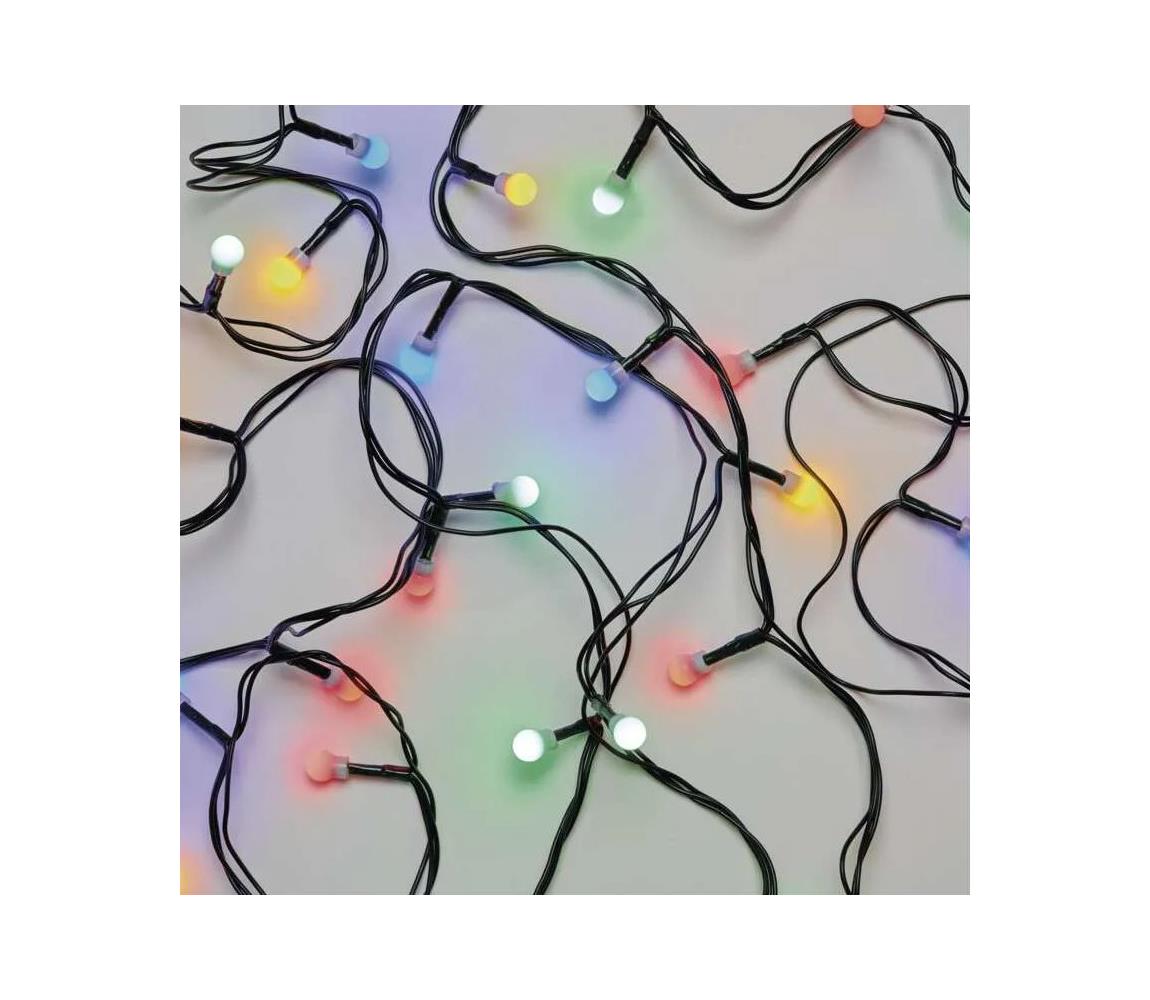 LED Zewnętrzny łańcuch świąteczny 80 diod LED/8 trybów 13 m wielokolorowy IP44