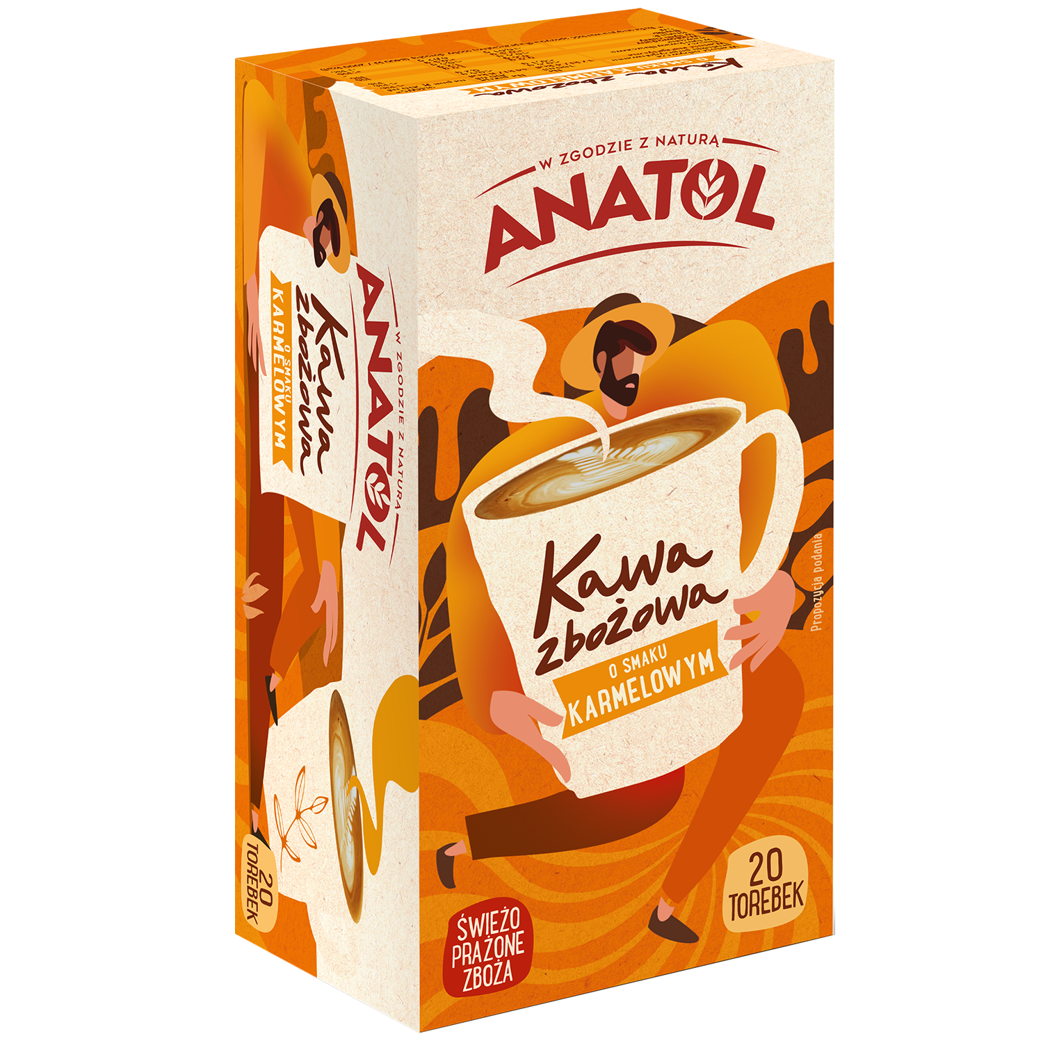 Anatol Kawa Zbożowa, ekspresowa, karmelowa, 4,2 g x 20 saszetek