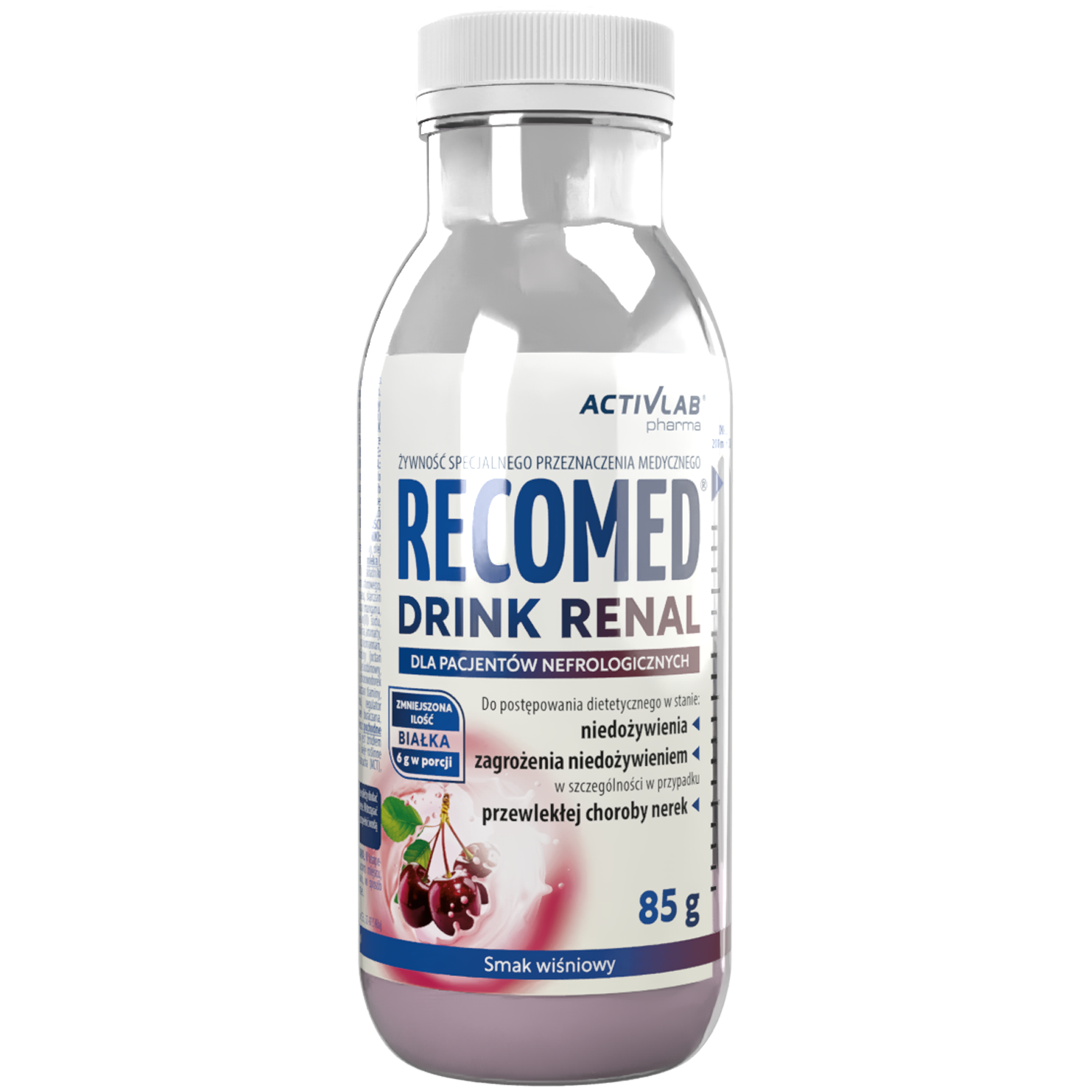 Activlab Pharma RecoMed Drink Renal, preparat odżywczy dla pacjentów nefrologicznych, smak wiśniowy, 85 g