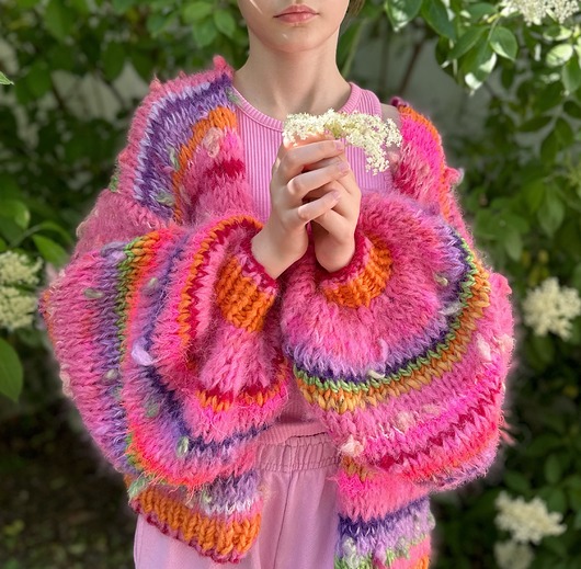 Kardigan Pink Butterfly na zamówienie