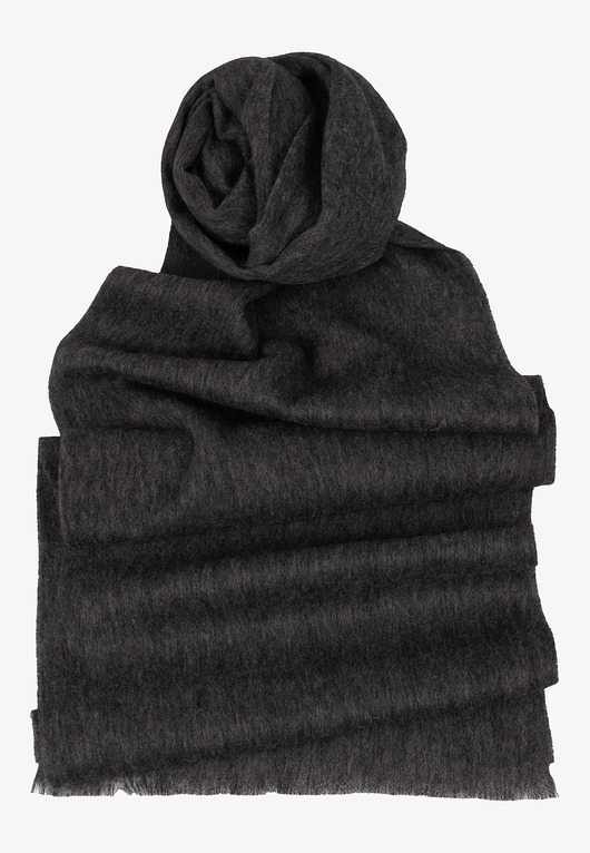 Grafitowy szal wełniany