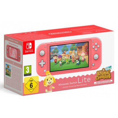 Konsola NINTENDO Switch Lite Coral + ACNH Bundle