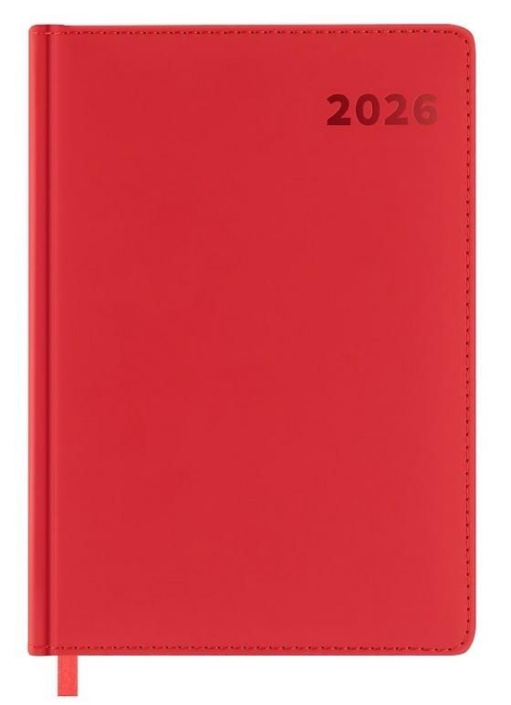 Easy Stationery Kalendarz książkowy 2026 A5 czerwony Easy - kalendarz