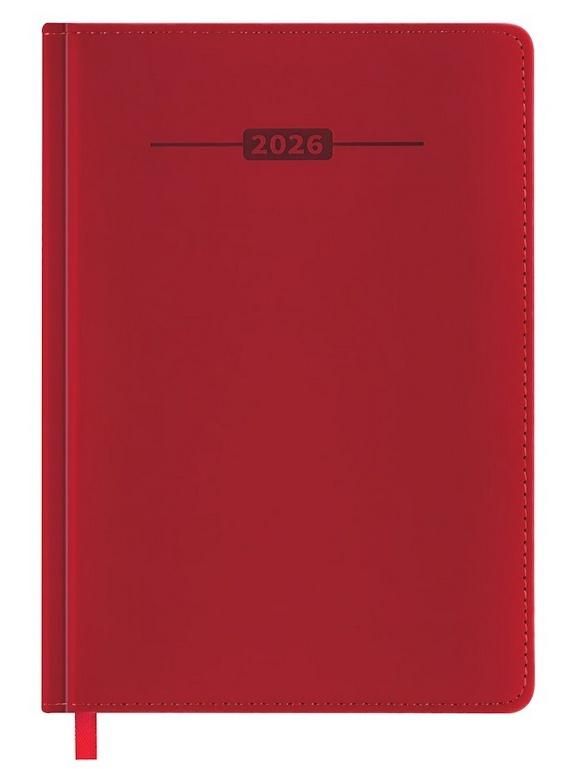 Easy Stationery Kalendarz książkowy 2026 A5 czerwony Easy - kalendarz