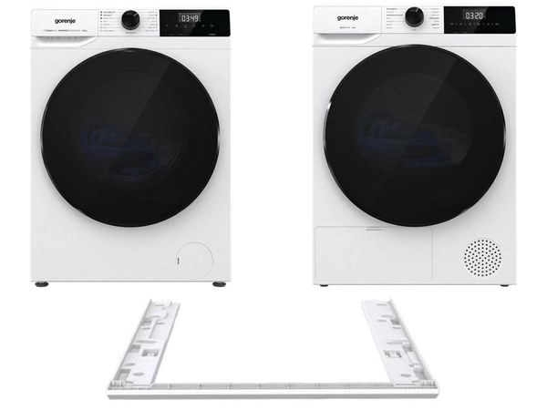 Gorenje WNHAI84APS/PL + DHNA82/PL + Łącznik do pralki z suszarką SKHNE80W/PL