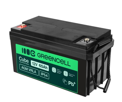 Green Cell Cube AGM VRLA IP54 12V 65Ah AGM12V65AH-J / 5904326376281