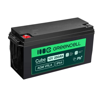 Green Cell Cube AGM VRLA IP54 12V 250Ah AGM12V250AH-J / 5904326376403