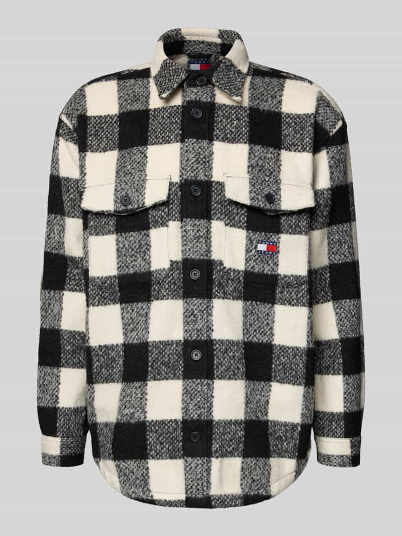 Kurtka koszulowa o kroju regular fit ze wzorem w kratę