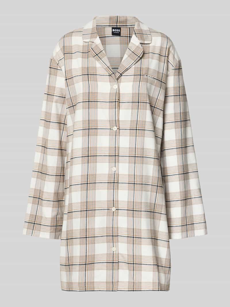 Koszula nocna o kroju comfort fit z mieszanki bawełny model ‘HOLIDAY’