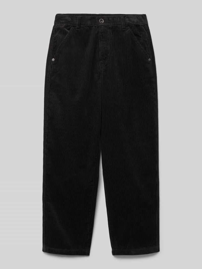 Spodnie sztruksowe z wpuszczanymi kieszeniami w stylu francuskim