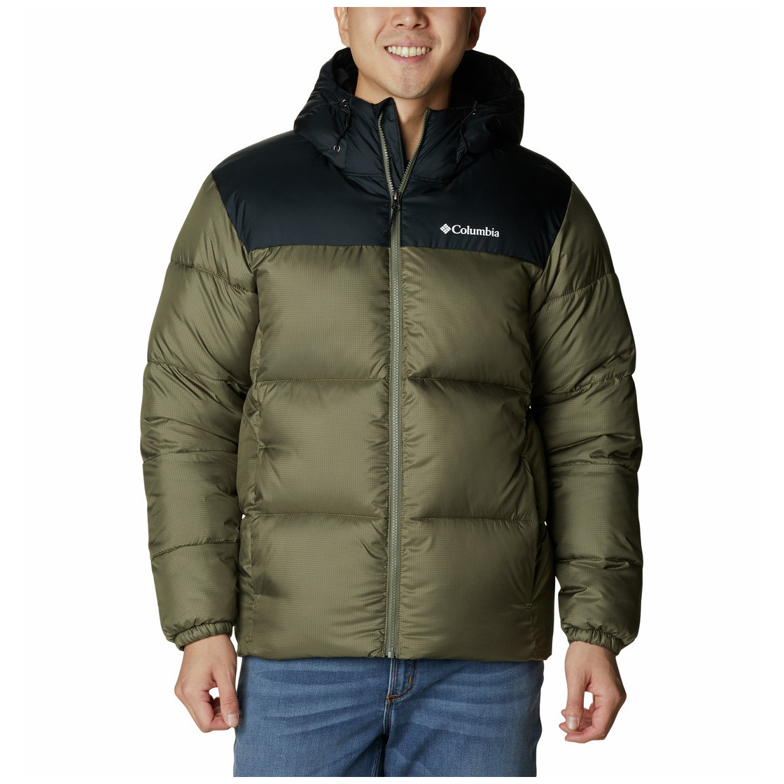 Kurtka zimowa męska Columbia Puffect™ II Hooded Jacket Rozmiar: L / Kolor: ciemnozielony