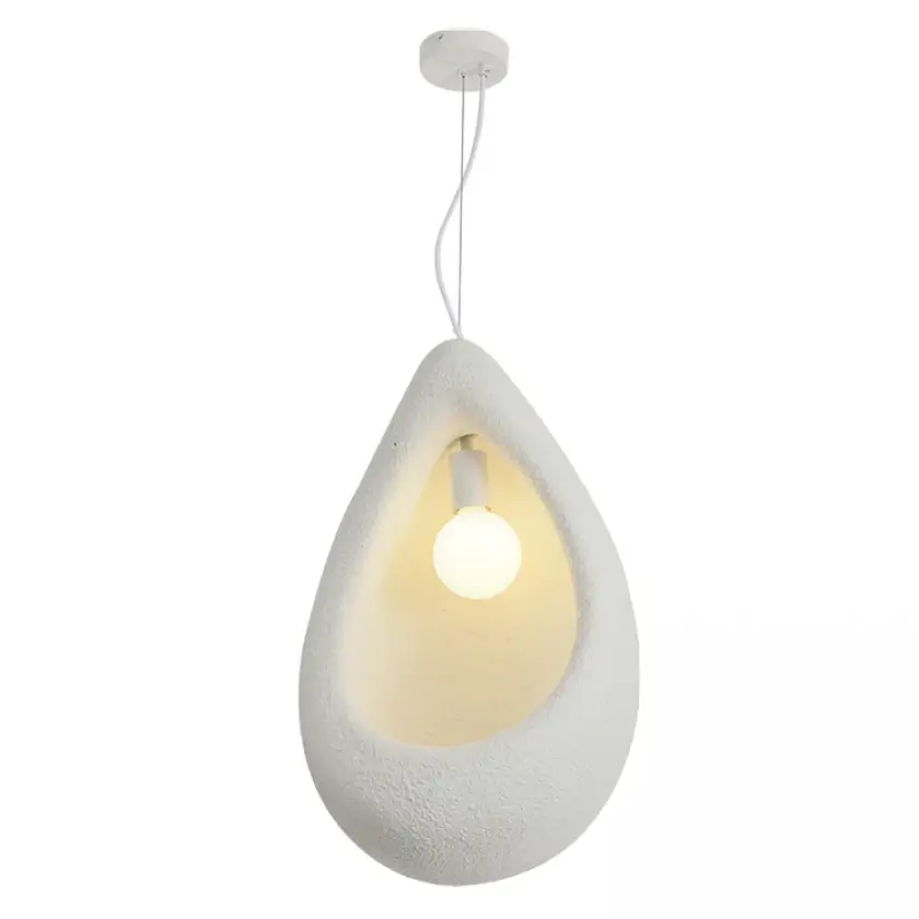Nowoczesna wisząca lampa 23163 regulowana włókno szklane biały