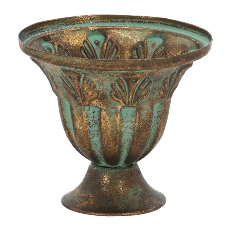 Esschert Design Mała HowHomely Donica dekoracyjna z postarzanego metalu h12 cm