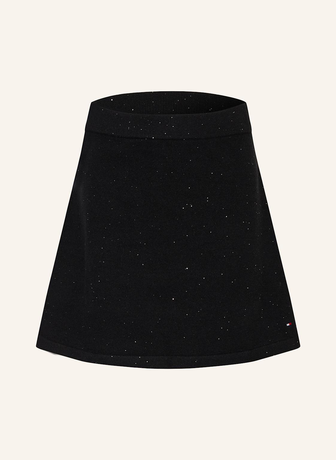 Tommy Hilfiger Spódnica Z Dzianiny Z Cekinami schwarz