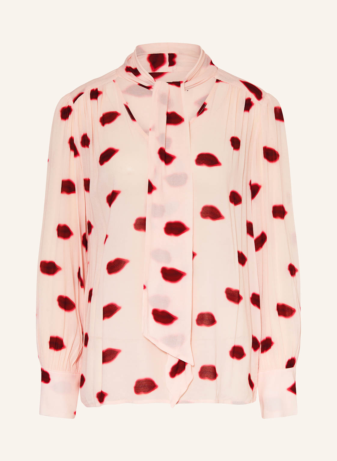 Oui Bluzka Ze Wstążką rosa