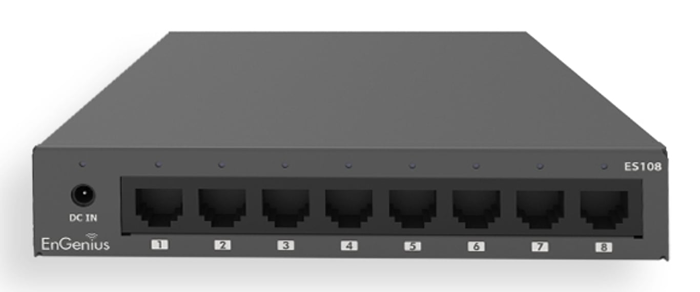 EnGenius ES108 łącza sieciowe Nie zarządzany Gigabit Ethernet (10/100/1000) Czarny