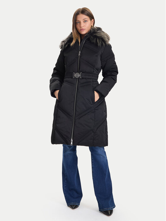 Guess Płaszcz zimowy W5BL33 WG092 Czarny Regular Fit