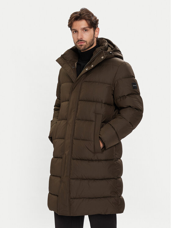 BOSS Płaszcz zimowy H-Cenuto 50540474 Brązowy Regular Fit