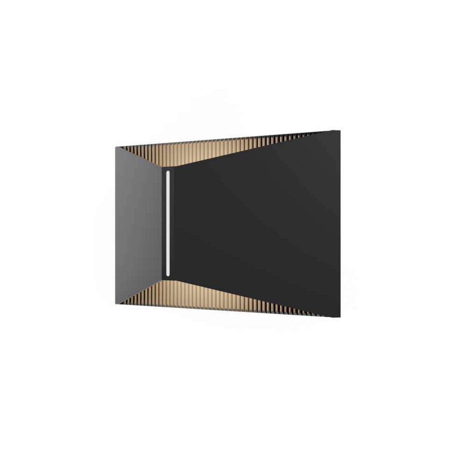 LOOM DESIGN Kinkiet zewnętrzny LED X, możliwość ściemniania, czarny, aluminium, nowoczesny