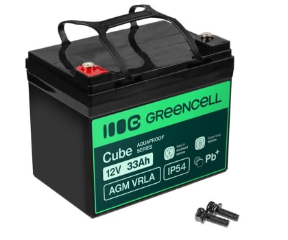 Green Cell Cube AGM VRLA IP54 12V 33Ah AGM12V33AH-J / 5904326376274