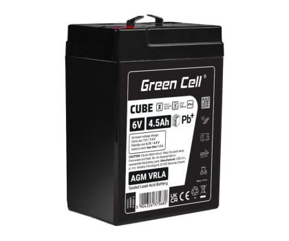 Green Cell Cube AGM VRLA IP54 6V 4.5Ah AGM6V4-5AH-J / 5904326375680
