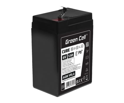 Green Cell Cube AGM VRLA IP54 6V 5Ah AGM6V5AH-J / 5904326375697
