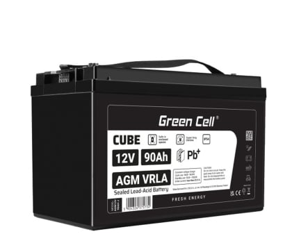Green Cell Cube AGM VRLA IP54 12V 90Ah AGM12V90AH-J / 5904326375734