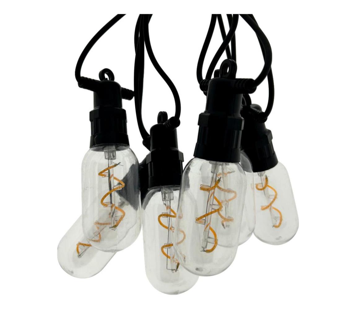Zewnętrzny dekoracyjny łańcuch świetlny LED 6xLED/0,6W/230V 4,5 m IP44 czarny
