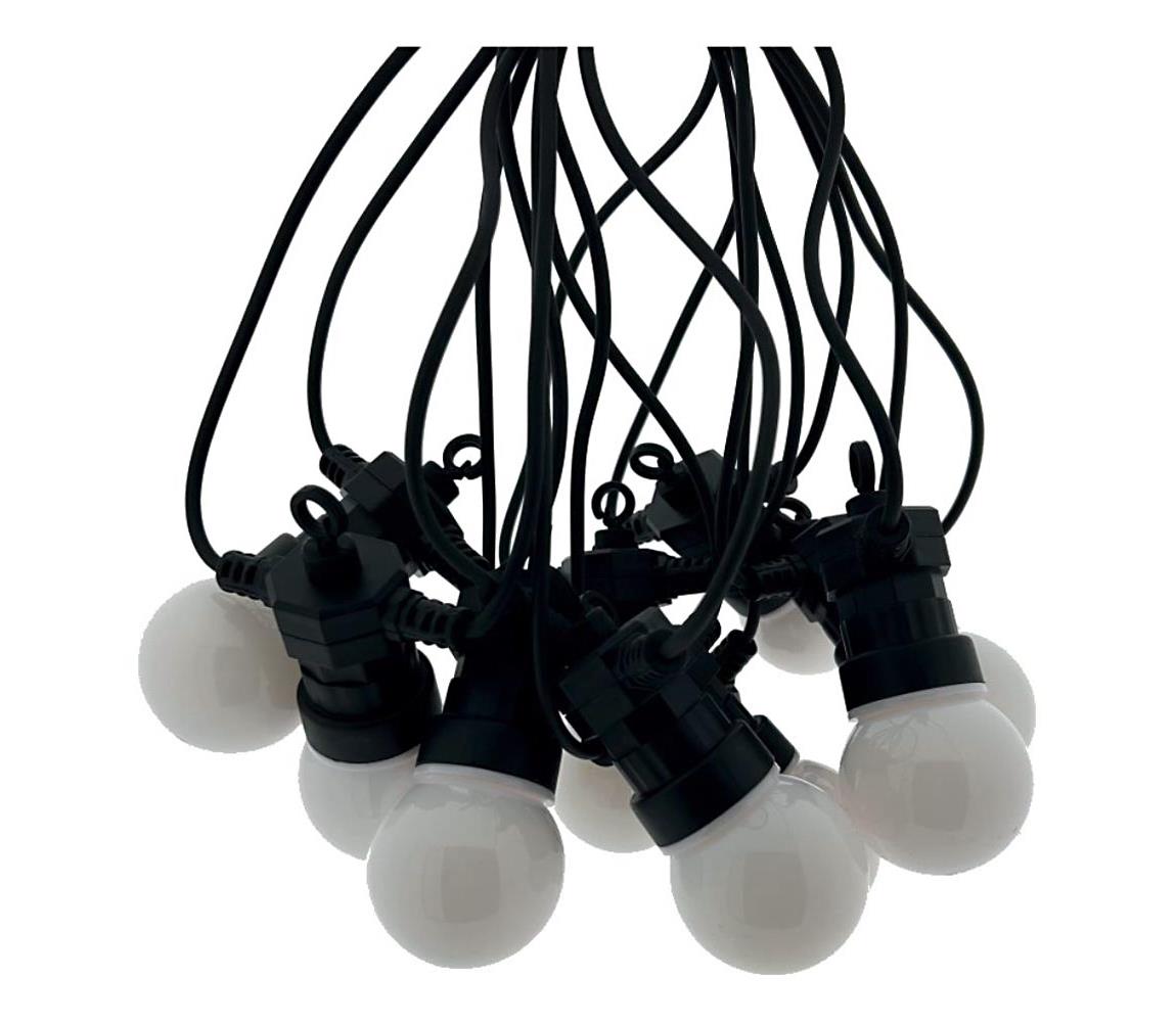 Zewnętrzna girlanda dekoracyjna LED 10×LED/0,36W/230V 4,5 m IP44 czarna