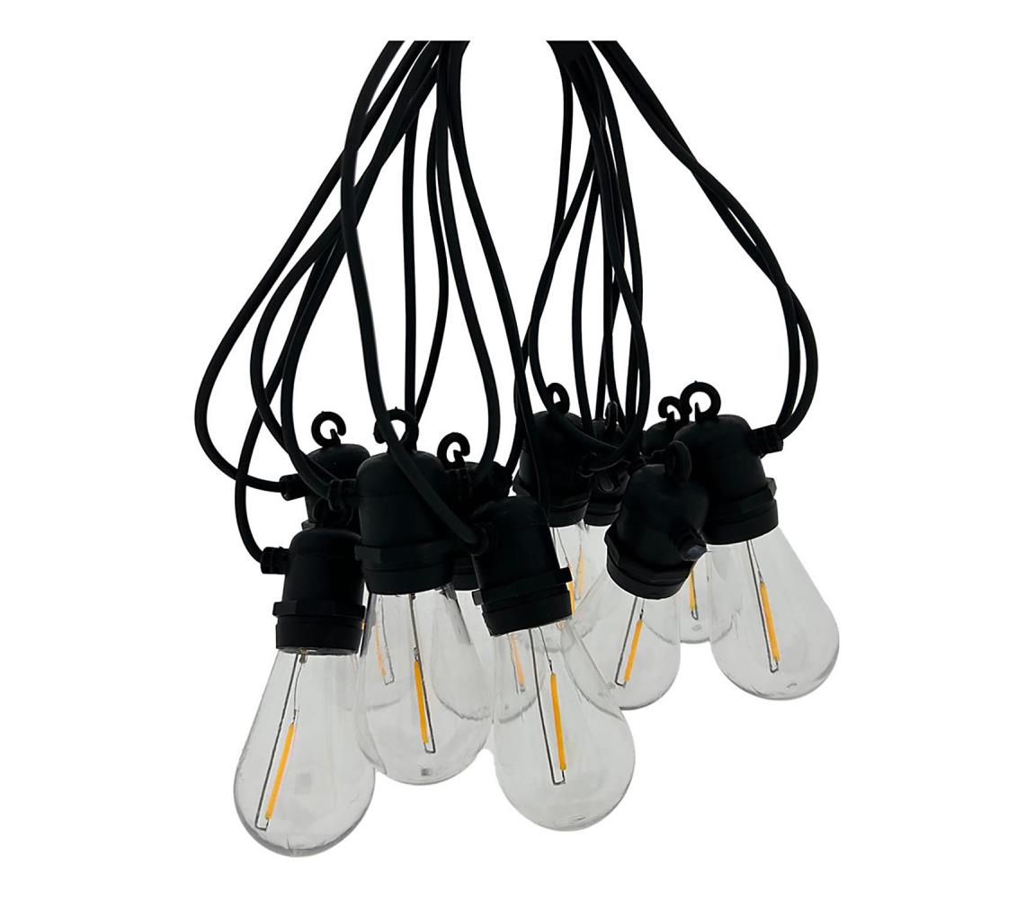 LED Zewnętrzny łańcuch dekoracyjny 10xLED/0,36W/230V 8 m IP44 czarny