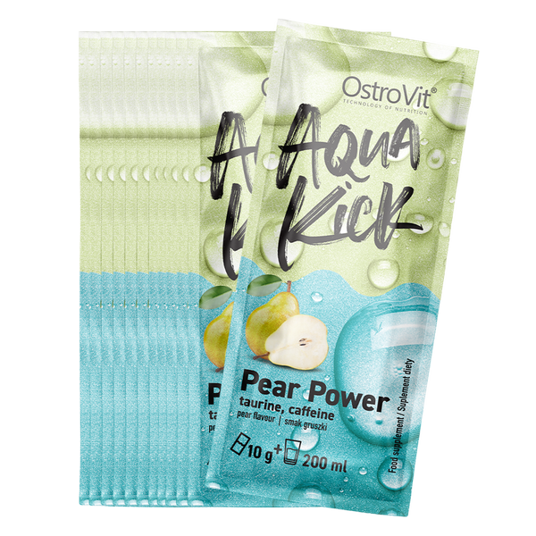OstroVit Aqua Kick Pear Power, proszek, smak gruszkowy, 24 x 10 g