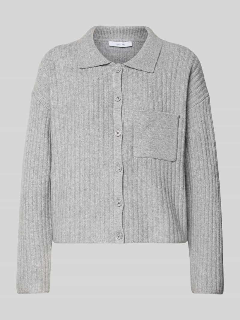 Kardigan z wykładanym kołnierzem model ‘Dinkine’