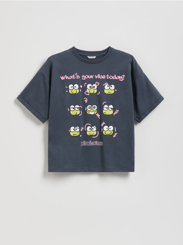 Reserved - T-shirt Hello Kitty and Friends - ciemnoszary