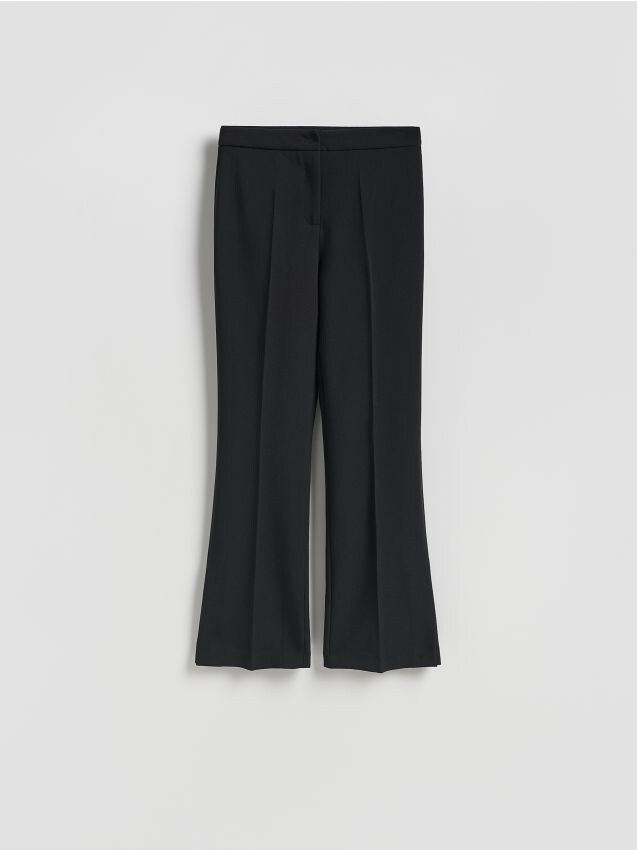 Reserved - Spodnie z rozcięciem - czarny