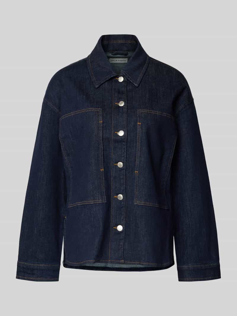 Kurtka jeansowa o kroju regular fit z wykładanym kołnierzem model ‘Jokina’